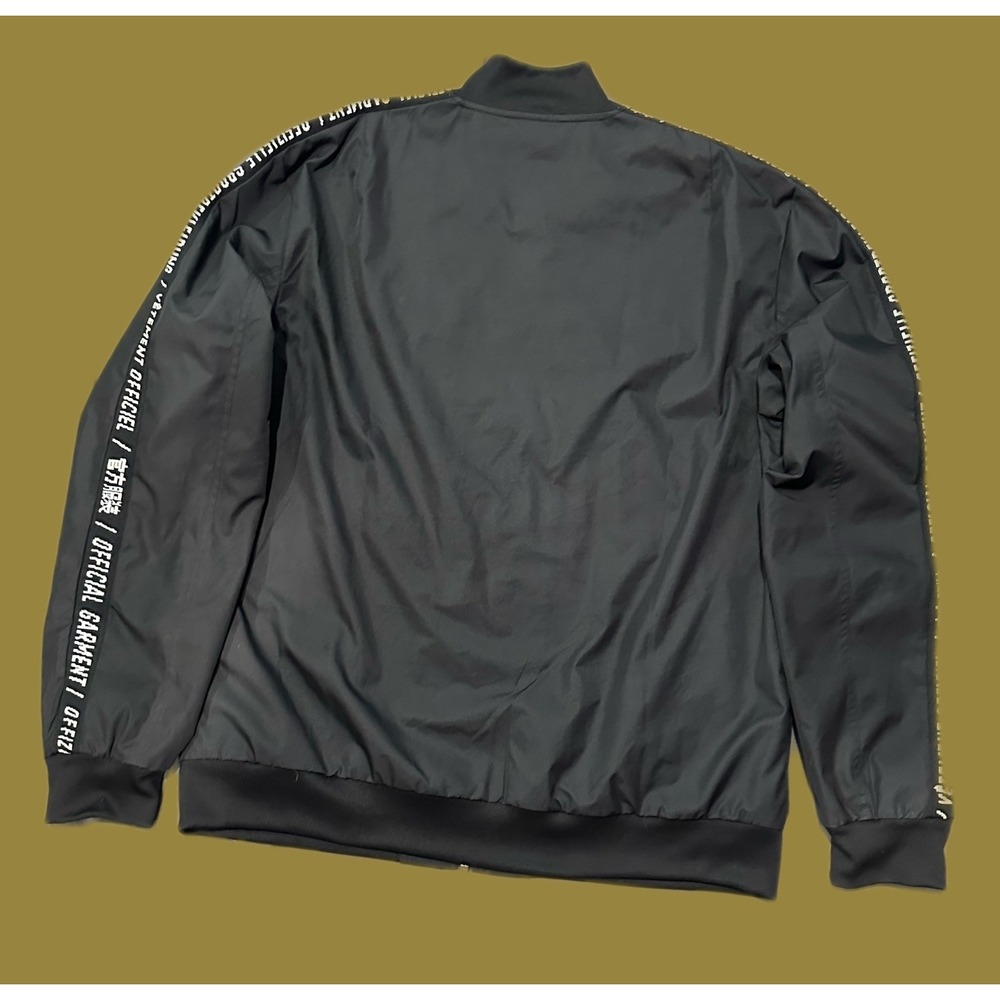 Adidas Vetement Officiel Jacket Black Mens LargeFull Zip Bomber DP2681 - Picture 2 of 6